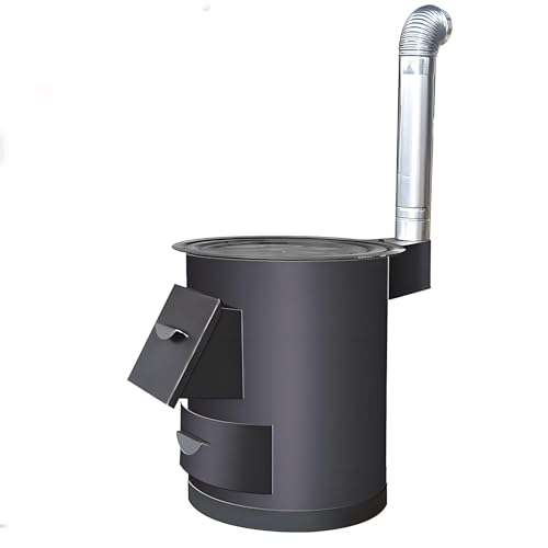 Estufa de Leña Portátil de Acero al Carbono, Estufa de Leña de Hierro Fundido Multifuncional, Calefacción Rápida para Camping y Uso en Interiores Hogar(30cm) Estufa de Leña Portátil de Acero al Carbono, Estufa de Leña de Hierro Fundido Multifuncional, Calefacción Rápida para Camping y Uso en Interiores Hogar(30cm)