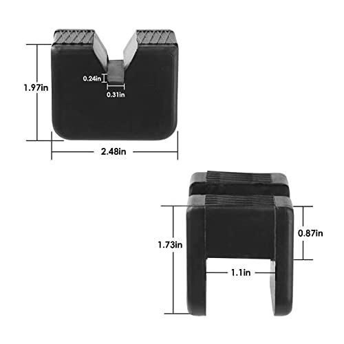Dedc Jack Pads Set Of 4, Universal Jack Stand Pad, Scissor Lift Jacks Rubber Adapter, Pinch Weld Protector, Frame Rail Protector Accessories #TOP1