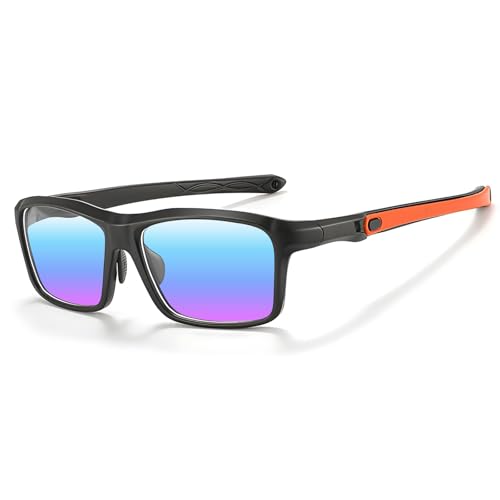 Qlonn Color Blind Glasses for Men, Color Vision Deficiency Correcting & Enhancing Glasses for Red-Green Colour Blindness (Matte Sand Black)