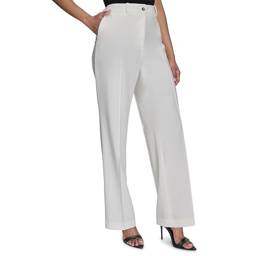 H HALSTON Women's Straight Leg Woven Suiting Pant3