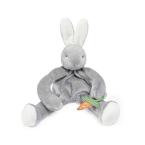 Image of Bunnies By The Bay inchBloom inch Bunny Silly Buddy - Animal Pacifier Holder Plush Toy with Velcro Loop Attachment - 10 inch (25cm) Size