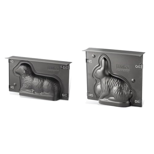 Zenker Osterlamm und Hase Backformen zu Ostern – 900 & 600 ml Füllvolumen – 3D Kuchenformen mit Häschen und Lämmchen als Motiv zum Backen – Leckere Osterdeko