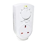 Plug In Thermostat Temperature Control Greenhouse Heater Shed Garage (Analogue) White