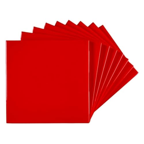 Tenedos 6x6 Glossy Red Ceramic Wall Tile – Box of