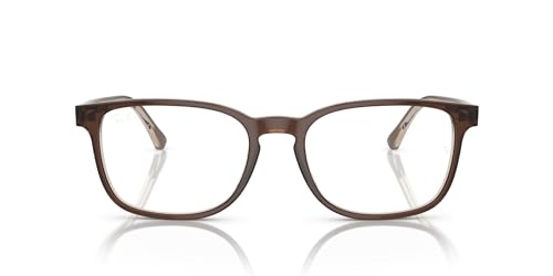 Image of Ray-Ban RX5418 Prescription Eyewear Frames, Brown On Transparent Light Brown /Demo Lens, 56 mm