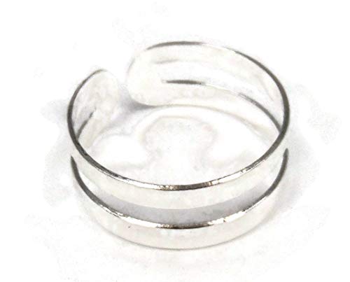 Silver Toe Rings for Women Summer Beach Open Toe Ring Finger Foot Jewelry Adjustable Ring for Foot Or Midi for Women and Girls, Knuckle Ring