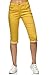 Produktbild Damen Capri Jeans 3/4 Stretch Bermuda Shorts Big Size Hose, Farben:Gelb, Größe:46
