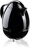 Leifheit Insulating Jug Columbus Thermal Flask for Hot Drinks 1 Litre, 100% Leak-Proof Flask Mug for Cold Drinks, Plastic Flask Drink, Black