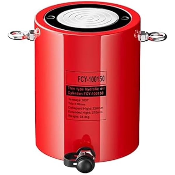 Podnośniki hydrauliczne, skok 15 cm, przenośne dzielone cylindry podnoszące, pojemność przemysłowa z funkcją automatycznego zwijania