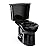 TOTO Drake Transitional Two-Piece Round 1.28 GPF Universal Height TORNADO FLUSH Toilet, Ebony - CST785CEF#51