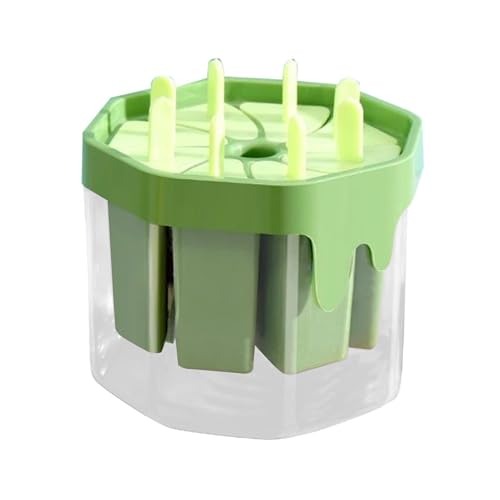 Ice Pop Mold - 8 Cavity Non Stick Maker | Easy Release Freezer Tray Reusable Ice Cream Mold Fruit Juice Milk Dessert DIY Summer 