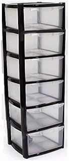 6 Drawer A4+ Tower Plastic Draw Storage Unit Office Home School Bedroom Strong