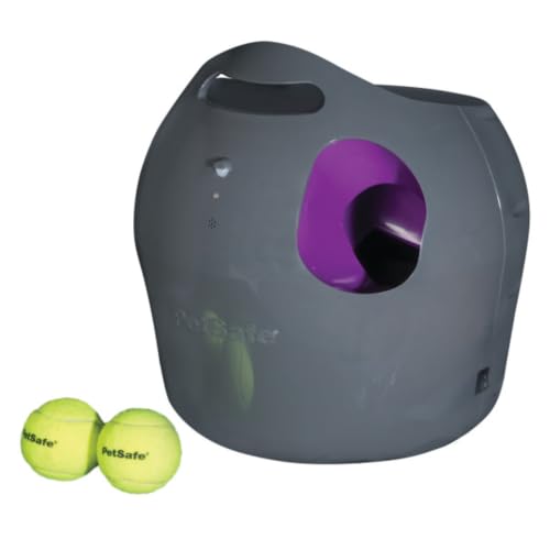 PetSafe Automatischer Ballwerfer - Interaktives Apportierspiel - Einstellbare Reichweite - Inklusive Tennisbällen, Inndoor & Outdoor, Bewegungssensoren - Automatischer Schlafmodus