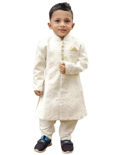 Costume mariage pour garçon avec veste jacquard confortable et pantalon bébé habillé