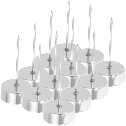 SHINEOFI 12 Pezzi Portacandele Natalizi in Metallo Argento Punta da 7 CM Inserto per Tazza di Candela Decorazioni per Albero di Natale e Tavolo Festivo