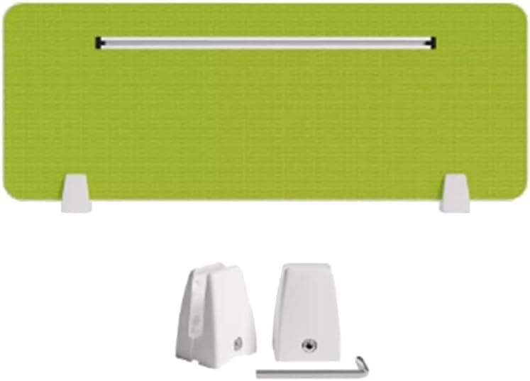 Panneau de confidentialité vertical vert 30x100 cm avec porte-carte pour table