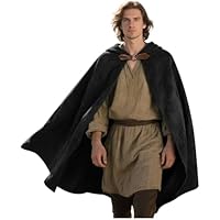 keland Capa con Capucha de Terciopelo Capa Hobbit Medieval