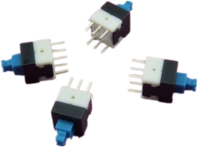 20PCS 8mmx8mm Blue Self-Locking Switch 500V AC/Min Button Key Micro Switch for DIY RC Models