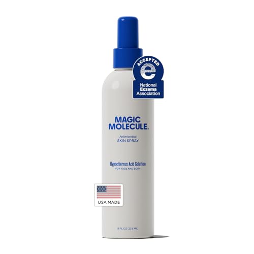 Magic Molecule Hypochlorous Acid Spray for Breakout-Prone Skin, Eczema & Itchy Rashes | Helps 50+ Dermal Issues | Safe for Multiple Daily Uses | For All Skin Types | 8 oz Spray