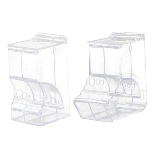 Mikikit 2 Pcs Hamster Automatic Feeder Durable Food Dispenser for Small with Screw for Secure Cage Mounting for Hamster Households