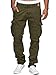 Produktbild Indicode Herren William Cargohose aus Baumwolle m. 7 Taschen inkl. Gürtel | Outdoorhose Army, L