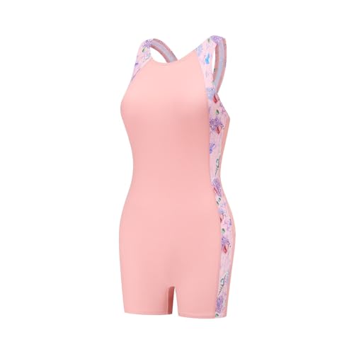 Maillot de bain 3 pièces fille 8 ans swimwear cartoon avec haut zippé manches courtes