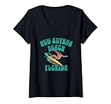 Photo Gallery donna nuovo smyrna beach florida surf in stile retrò invecchiato maglietta con collo a v Photo Gallery donna nuovo smyrna beach florida surf in stile retrò invecchiato maglietta con collo a v