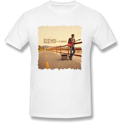 Photo de FOPJRUISDAEL Keb Mo Album Live & Mo Cotton O Neck T Shirt for Mens White XL