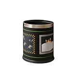 YIORYO Bote de Basura de Metal Cubierto con Cuero, Parte Superior Abierta, Oculta la Bolsa de Basura, for baño, Sala de Estar, Dormitorio, Oficina, Hotel(10L)