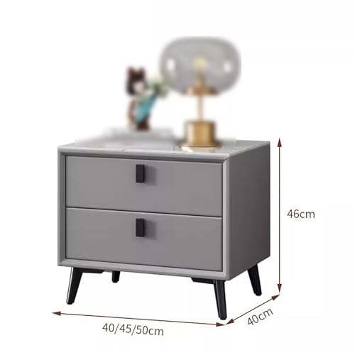 Table de chevet à 2 tiroirs compacte pour chambre à coucher - 2
