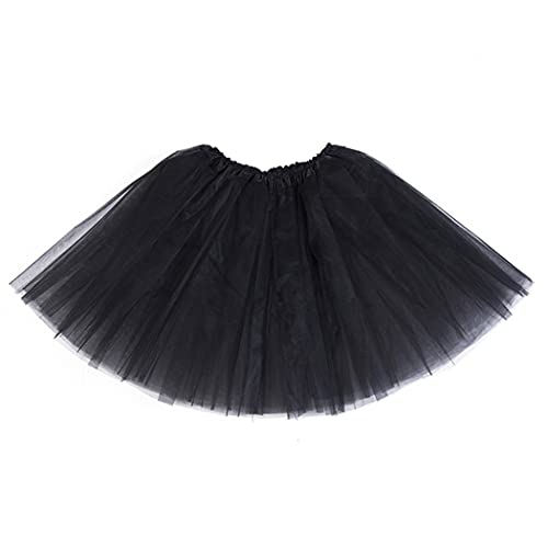 Kakaco Women's Tutu Skirt Layered Tulle Tutu Skirt Adult Ballet Tutus Princess Tutu Costume For Women And Girls (A-Black) #TOP2