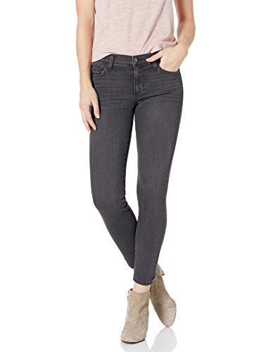 SIWY Women's Lauren Mid Rise Skinny in Black Smoke, 27