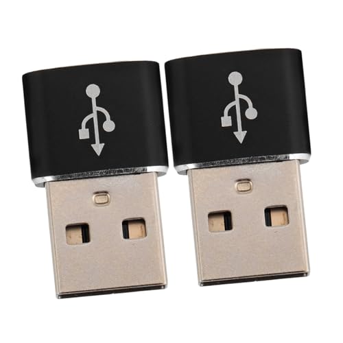 COLLBATH 2個 カード読み取り装置 -Cアダプター タイプC アダプタ 女性から男性のUSBアダプター タイプCからマイクロUSBアダプター アルミニウム合金 Black