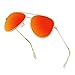 Polarized Sunglasses for Men Metal Mens Sunglasses Driving Unisex Classic Sun Glasses for Men/Women Orange