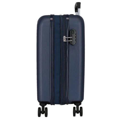 Roll Road Camboya Maleta de Cabina Azul 40x55x20 cms Rígida ABS Cierre de combinación Lateral 37L 2,78 kgs 4 Ruedas Dobles Equipaje Mano