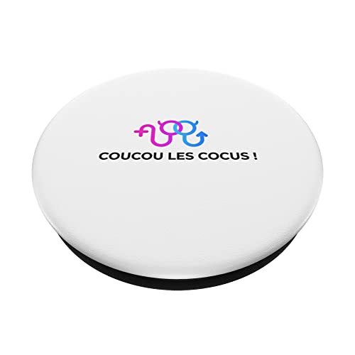 cuckoo les cocus! PopSockets Swappable PopGrip, Black - Image 2