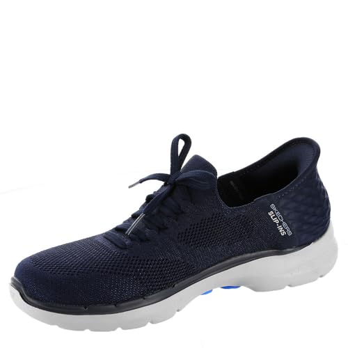 Skechers Women's Skechers Women's Hands Free Slip-ins Go Walk 6-Lovely Day, Navy/Blue, 5