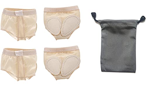 Dance Paws Pad Foot Thongs [2 Pairs] - Lyrical Dance Shoes, Ballet Paws with Nylon Bag