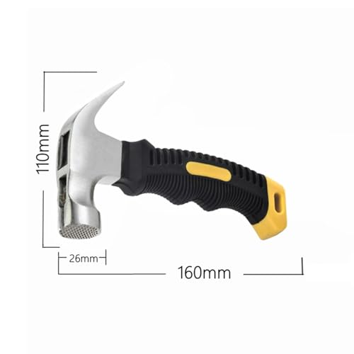 Image of 8oz Claw Hammer- Mini Hammer with Milled Face -Camping, with Magnetic, Black