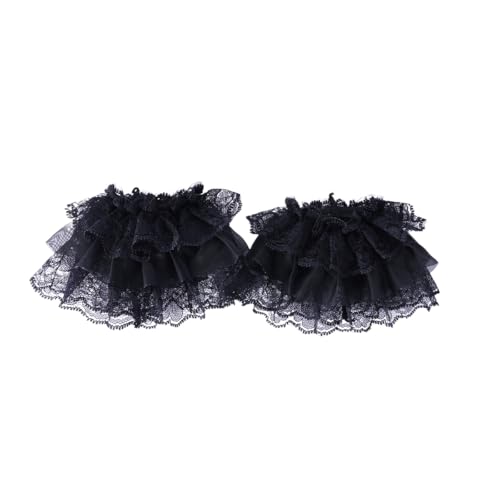 Cute Ruffle Cuffs for Women Fashion Stretch Laced Leg Warmers Socks Topper Cuff