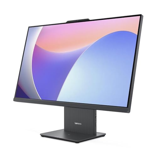 Image of Lenovo IdeaCentre 27 inch All-in-One Touchscreen Desktop, Intel Core i7, Intel UHD Graphics, 32GB RAM, 1TB SSD, Bluetooth, Webcam, Win 11, Gray, Wireless Keyboard and Mouse Included (Model: F0HM000FUS)