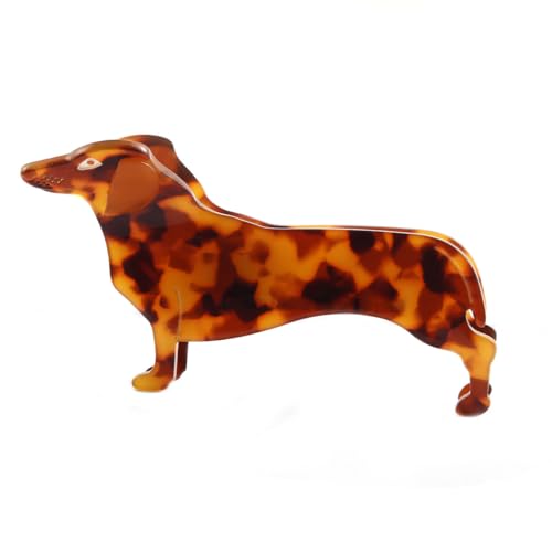 Dachshund Dog Hair Clips,Small Dog Hair Clips for Girls, Non-Slip Hair Catch Barrette Dachshund Hair Accessory Acetate for Woman