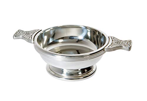 Wentworth Pewter - Medium Pewter Quaich Cup Of Friedship, Engraved Free, Loving Cup Burns Night #TOP2