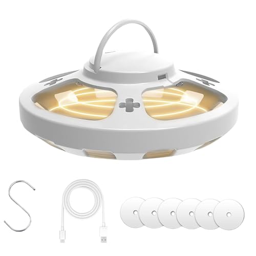 AMFUN 1PCS Trampa para Pulgas, Lámpara para Atrapar Pulgas, Repelente de Plagas Trampa para Pulgas, con 4 Modos Control de Plagas de Mascotas, No Tóxico, para Dormitorio, Salón, Cocina（Blanco）