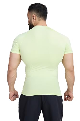 Image of FUAARK Men's Half Sleeve Compression T-Shirt - Athletic Base Layer for Fitness