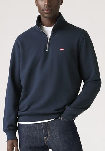 Levi's Para Hombre. A8606-0005 Sudadera Original Hm 1/4 Marino (L), Casual, AlgodóN - 2