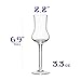 Crystal Limoncello Cordial Glasses | Set of 4 | Tall 3.3 oz Long Stemmed Spirit Glassware for Sipping Aromatic Liquor, After Dinner Drink, Aperitif, Digestive | Elegant Tulip Shaped Stemware