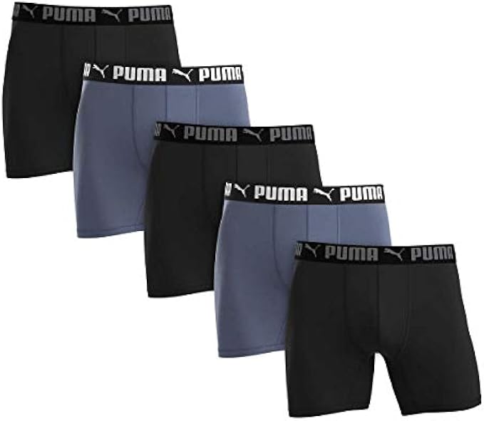 Puma Men's Microfiber Boxer Brief, 5-pack