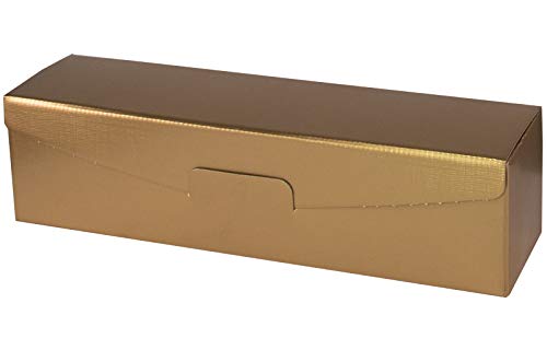 10 Stück/Set. Wein Flaschen Geschenkkarton 1er, Gold Seidenglanz mit Struktur Cover
