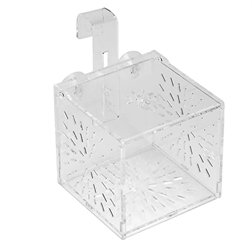 Fish Separation Box, Acrylic Transparent Fish Tank Breeding Isolation Box Aquarium Hatchery Incubator Holder(10CM*10CM*10CM)